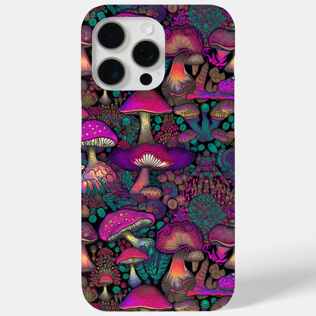 Trippy Psychedelic Mushroom Pattern Case-Mate iPhone Hülle (Rückseite)