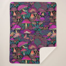 Trippy Psychedelic Mushroom Pattern Sherpadecke