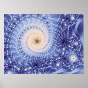 Trippy Psychedelic Starstorm Fine-Fraktal Poster
