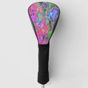 Trippy psychedelische heiße rosa und violette Blum Golf Headcover