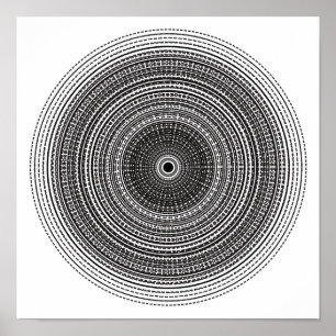 Trippy psychedelisches Radialpunkt-Entwurfs-Plakat Poster