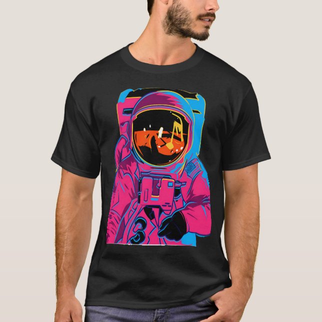 Trippy Rainbow Astronaut T-Shirt (Vorderseite)