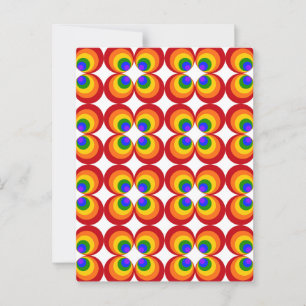 Trippy Rainbow-Blume Postkarte
