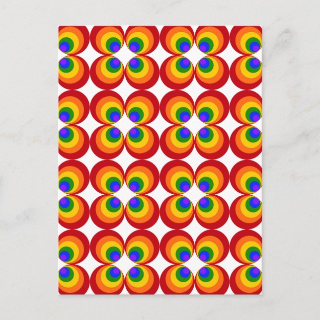 Trippy Rainbow-Blume Postkarte (Vorderseite)
