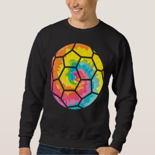 Trippy Rainbow Hippie Gefärbte Krawatte Handball Sweatshirt
