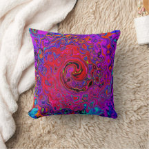 Trippy Red und Lila Abstrakt Retro Liquid Swirl