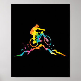 Trippy-Regenbogen-Hippie - Tie-Dye-Mountainbiking Poster