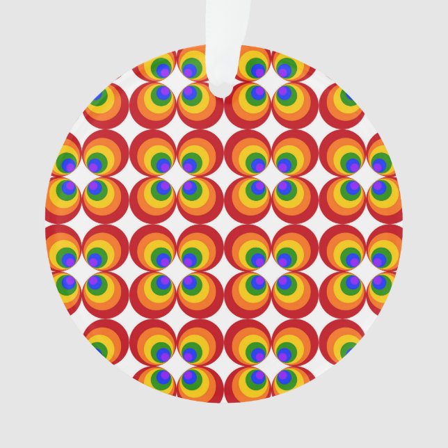 Trippy Regenbogenblumen Ornament (Vorderseite)