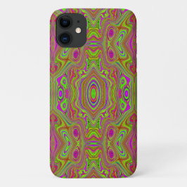Trippy Retro Chartreuse Magenta Abstraktes Muster Case-Mate iPhone Hülle