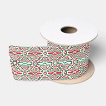 Trippy Retro Groovy Squiggy Weihnachtsmuster