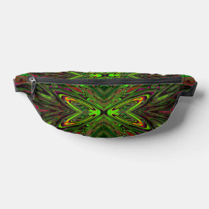 Trippy Retro Limettengrün Abstrakt Schmetterling Bauchtasche