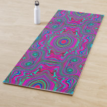 Trippy Retro Magenta, Blau und Grün Abstrakt