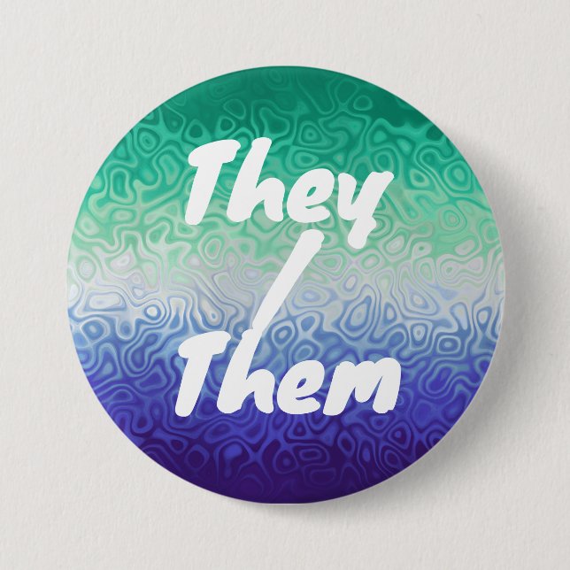 Trippy Ripply Funky Boho MLM Männer die Männer lie Button (Vorderseite)