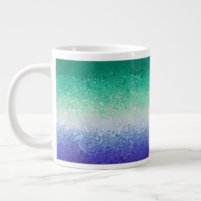 Trippy Ripply Funky Boho MLM Men Love Men Pride Jumbo-Tasse (Links)