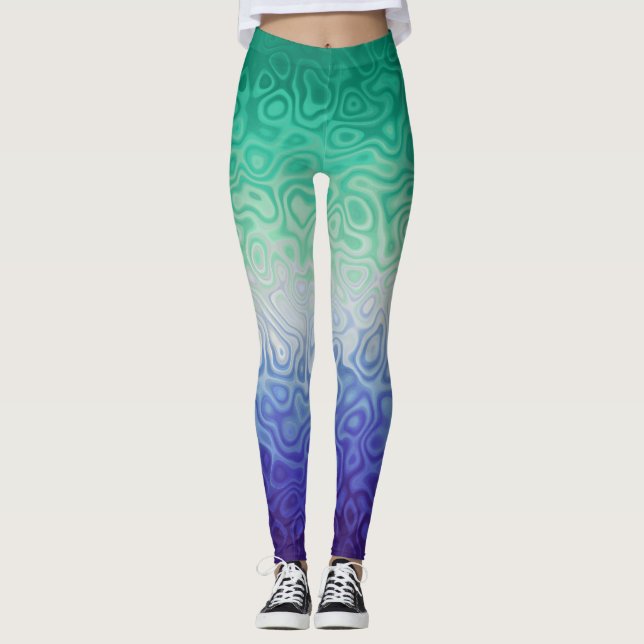 Trippy Ripply Funky Boho MLM Men Love Men Pride Leggings (Vorderseite)