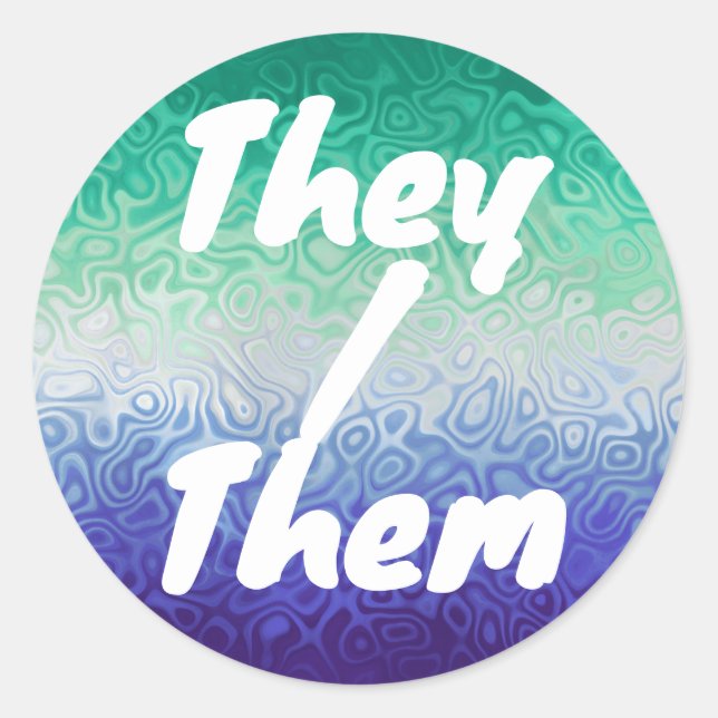 Trippy Ripply Funky Boho MLM Men Love Men Pride Runder Aufkleber (Vorderseite)
