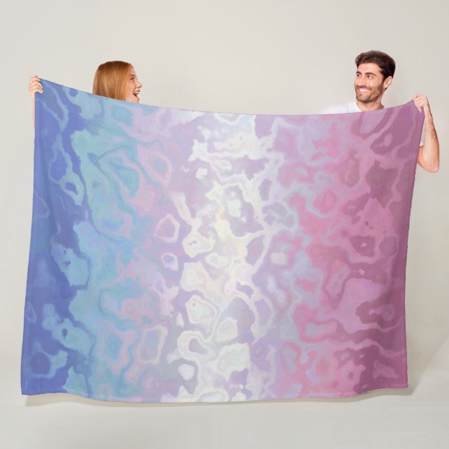 Trippy Ripply Groovy Eccentric Bigender Prilag Fleecedecke (Beispiel)