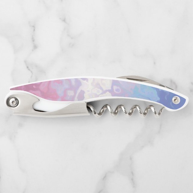 Trippy Ripply Groovy Eccentric Bigender Prilag Kellnermesser (Vorderseite)