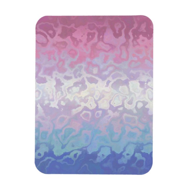 Trippy Ripply Groovy Eccentric Bigender Prilag Magnet (Vertikal)