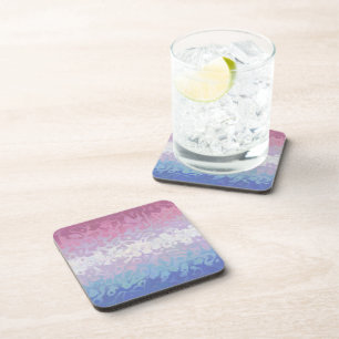 Trippy Ripply Groovy Exzentrische Bigender Pride F Getränkeuntersetzer