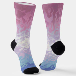 Trippy Ripply Groovy Exzentrische Bigender Pride F Socken
