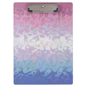 Trippy Ripply Groovy Exzentrische Bigender-Stolzfl Klemmbrett