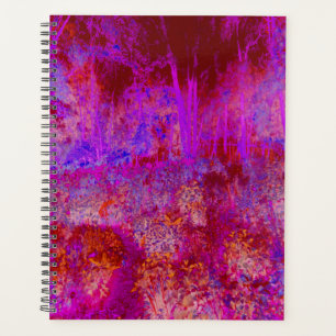 Trippy Rotes und Magenta Impressionistisches Lands Planer