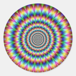 Trippy Runder Aufkleber