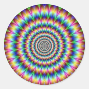 Trippy Runder Aufkleber