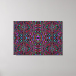 Trippy Seafoam Green und Magenta Abstraktes Muster Leinwanddruck