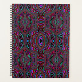 Trippy Seafoam Green und Magenta Abstraktes Muster Planer