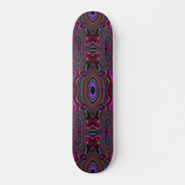 Trippy Seafoam Green und Magenta Abstraktes Muster Skateboard