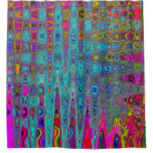 Trippy Sky Blue Abstrakt Retro AtomWaves