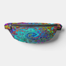 Trippy Sky Blue Abstrakt Retro Liquid Swirl