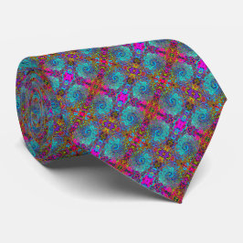 Trippy Sky Blue Abstrakt Retro Liquid Swirl Krawatte
