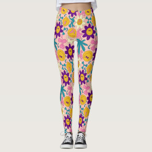 Trippy Smiley nahtloses Muster Leggings