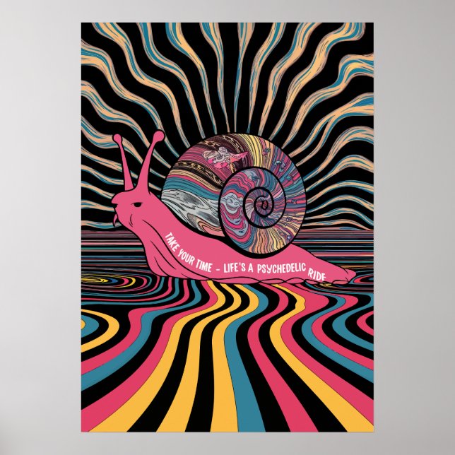 Trippy Snail Art Poster (Vorne)