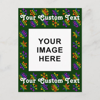 Trippy Snowflakes Postkarte