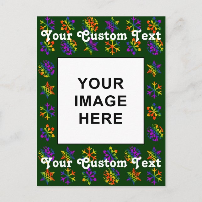 Trippy Snowflakes Postkarte (Vorderseite)