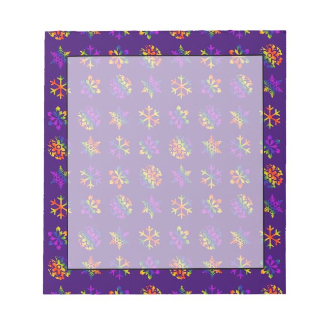 Trippy Snowflakes (SM) Notizblock (Vorderseite)