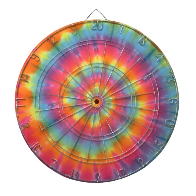 Trippy Spiral Gefärbte Krawatte Dartscheibe (vorne)