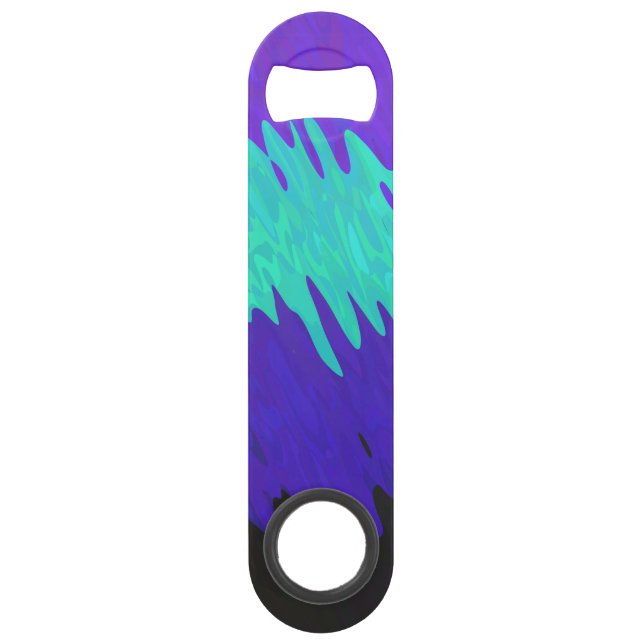 Trippy-Squiggg-Abstrakt-Alexigender-Pride-Flag Speed Flaschenöffner (Vorderseite)