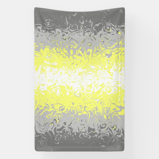 Trippy Squiggg Abstrakt Demigender Pride Flag Banner (Vertikal)