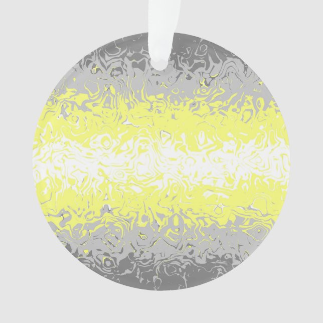 Trippy Squiggg Abstrakt Demigender Pride Flag Ornament (Vorderseite)