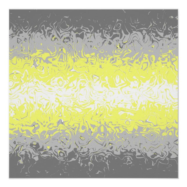 Trippy Squiggg Abstrakt Demigender Pride Flag Poster (Vorderseite)