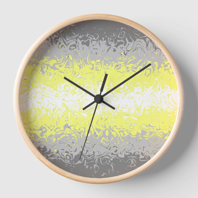 Trippy Squiggg Abstrakt Demigender Pride Flag Uhr (Vorderseite)
