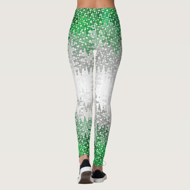 Trippy Squiggg Abstrakt Grayromantic Pride Flag Leggings (Rückseite)