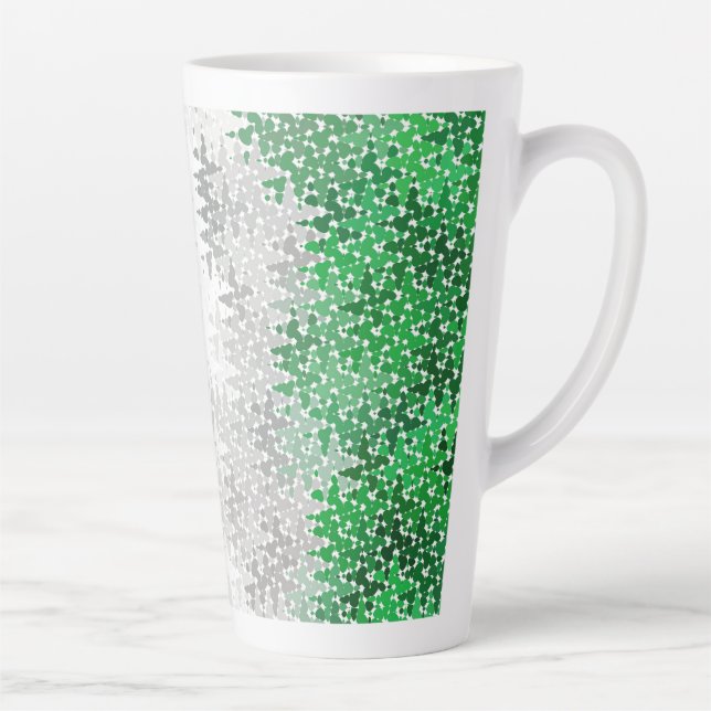 Trippy Squiggg Abstrakt Grayromantic Pride Flag Milchtasse (Rechts)