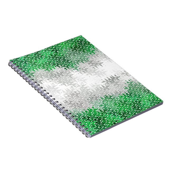 Trippy Squiggg Abstrakt Grayromantic Pride Flag Notizblock (Rechte Seite)