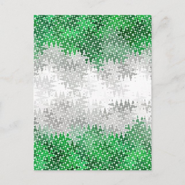 Trippy Squiggg Abstrakt Grayromantic Pride Flag Postkarte (Vorderseite)